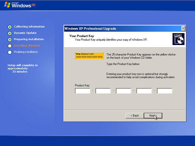 Windows xp pro sp2 product key